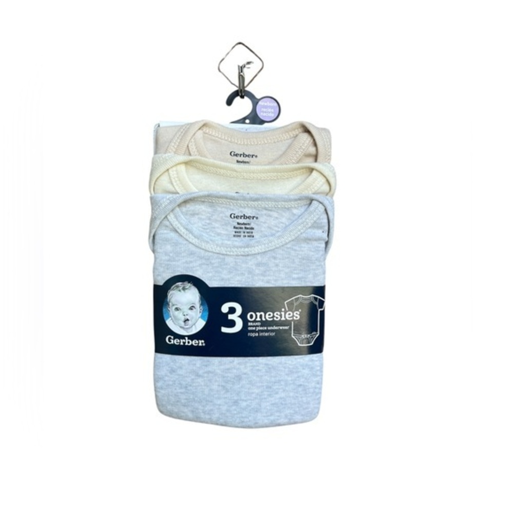 Gerber Baby Onesies - Light Gray, Cream, Beige